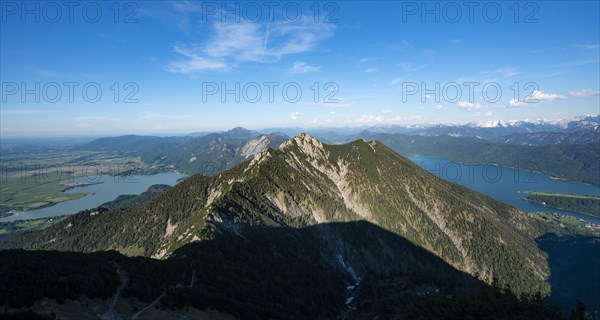 View ridge with summit of Herzogstand