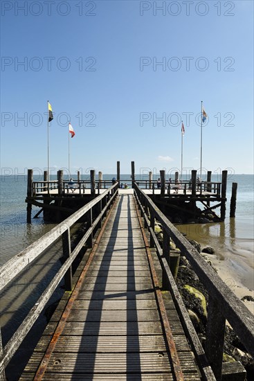 Wooden pier in Wyk auf Foehr