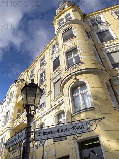 Restored old building on Viktoria Luise Platz in Schoeneberg