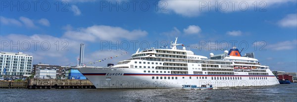 The luxury cruise ship MS Europa at the cruise terminal