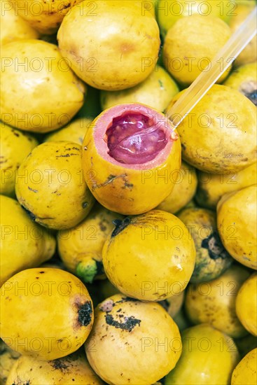 Sliced passion fruit