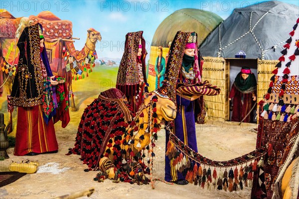 Wedding procession with decorated bride