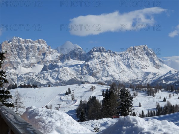 Mountain massif Piz Lavarela