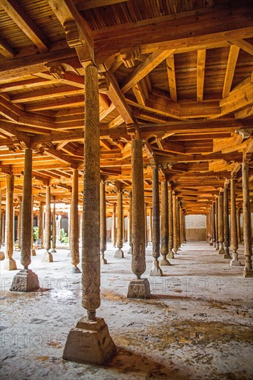 Wooden columns of the Juma Mosque