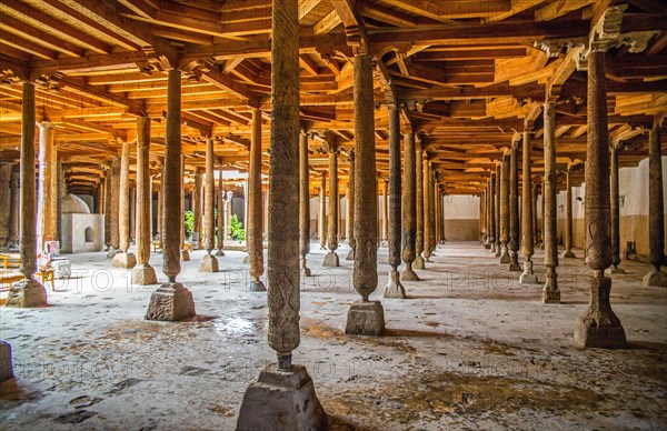 Wooden columns of the Juma Mosque