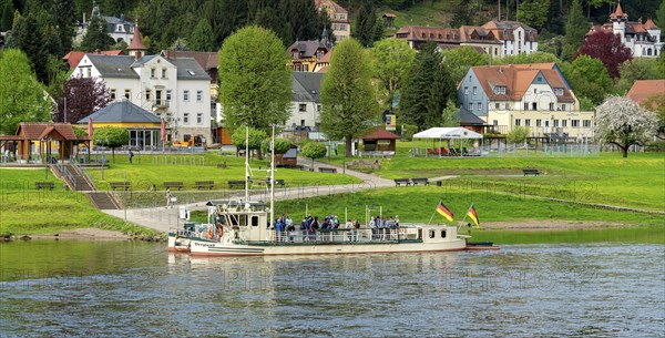 The yaw rope ferry in Rathen