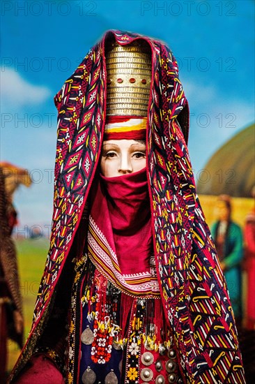 Wedding procession with decorated bride