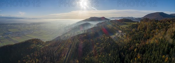 High fog in the midlands with a view of Tiefmatt