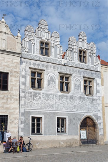 Renaissance house with sgraffiti
