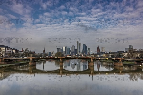 View from the Floeserbruecke over the river Main