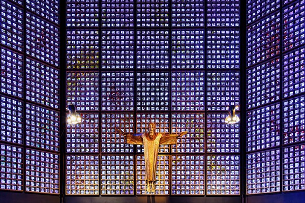 Altar room with resurrection Christ