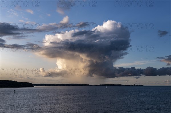 Thunderclouds Cumulonimbus over the Bay of Kiel