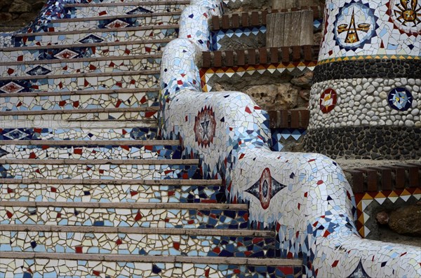 Staircase with mosaics