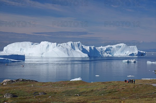 View over the wide ice fjord