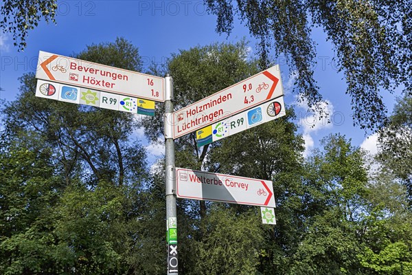 Directional signs to Beverungen