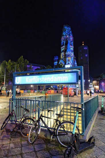 Kaiser Wilhelm Memorial Church during the Festival of Lights