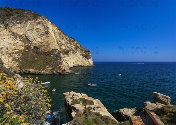 Small Bay and Beach on the rocks in Capo Miseno