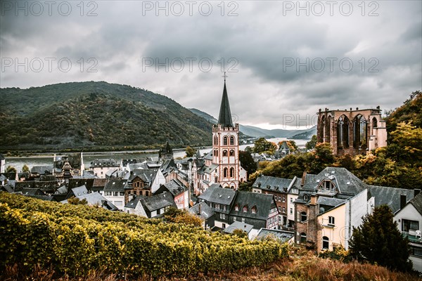 View from the Post Tower of St. Peter's Parish Church and the ruined Werner Chapel