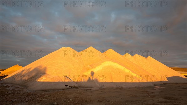 Salt mountains at the Salinas dEs Trenc salt works