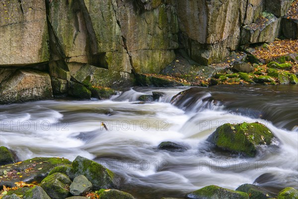 River Bode in the autumnal Harz Mountains