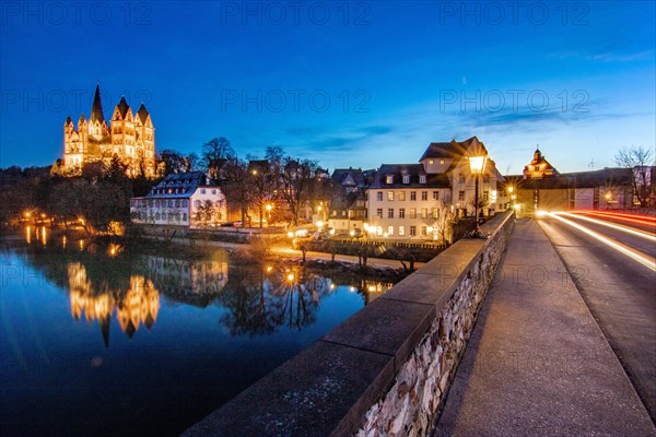 Limburg Cathedral St. Georg or St. George's Dome over the river Lahn