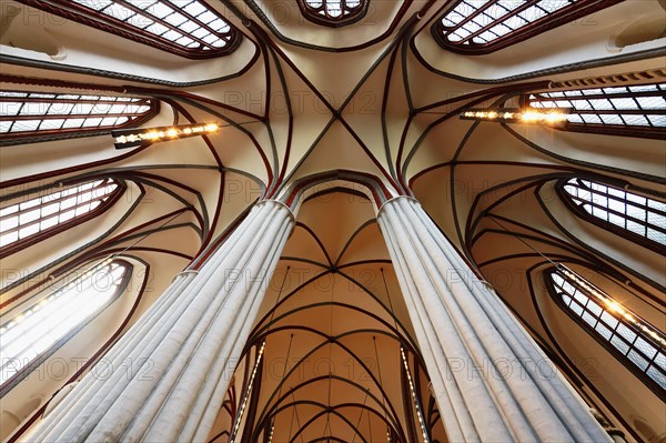 Vaulted ceiling of the renovated Saint Nicholas Church