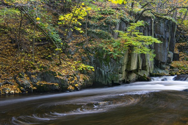 River Bode in the autumnal Harz Mountains