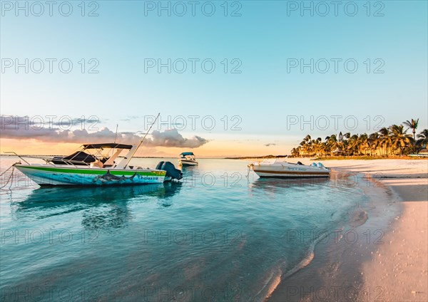 Sunset on the sandy beach