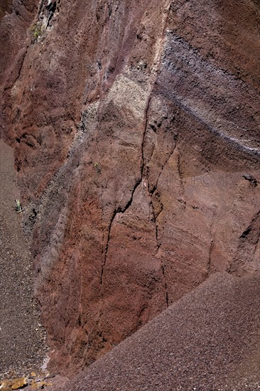 Colourful sandstone wall