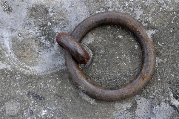 Iron ring on the banks of the Rhine