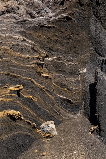 Colourful sandstone wall