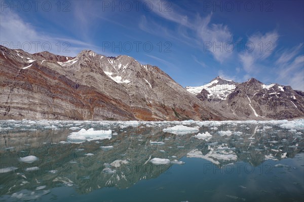 Fjord with drift ice