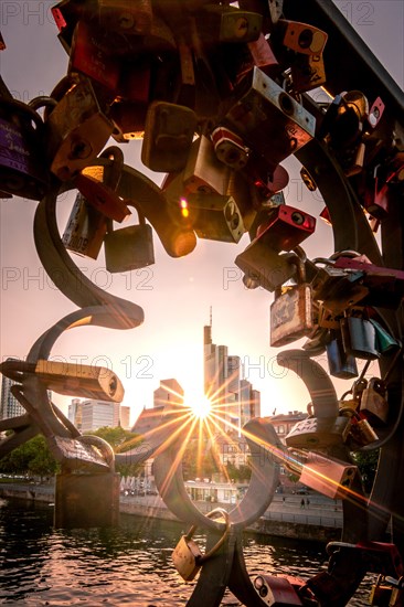 Love locks on a bridge