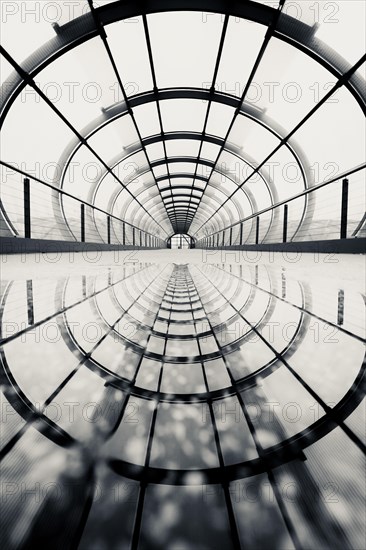 Reflection of an underground station