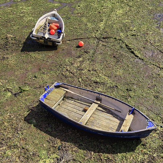 Two fishing boats from above