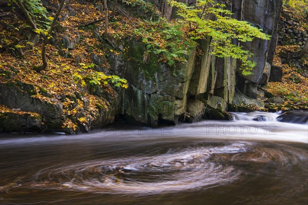 River Bode in the autumnal Harz Mountains