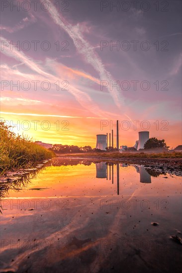 Beautiful sunrise in a field