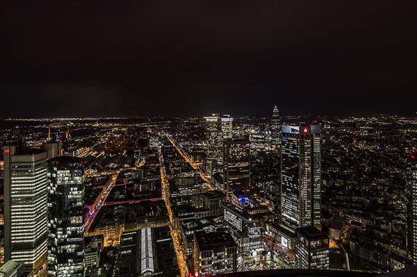 View over Frankfurt at night