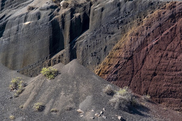 Colourful sandstone wall