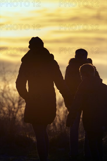 Walkers in the evening sun