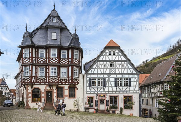 Half-timbered building on the market square Heppenheim