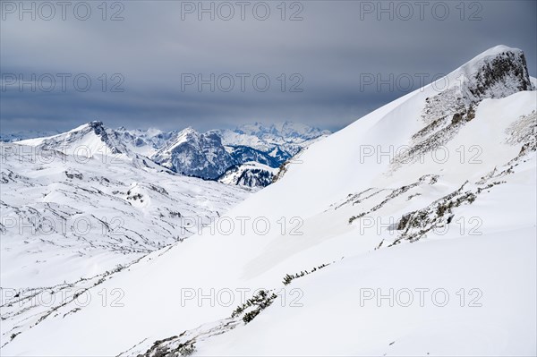 Peak of the Toreck with Vorarlberg mountains