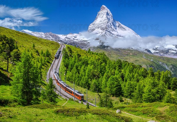 Gornergratbahn with Matterhorn 4478m
