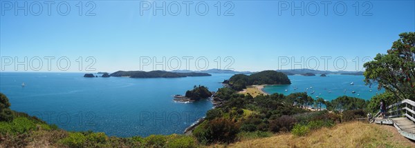 Boats anchored in the Bay of Islands