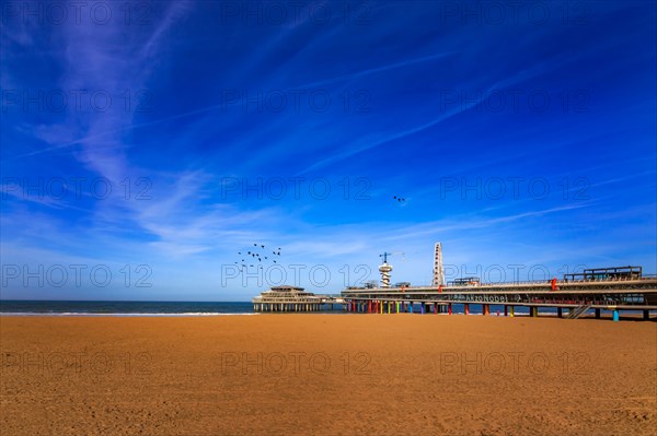 Scheveningen Pier on the beach of Scheveningen