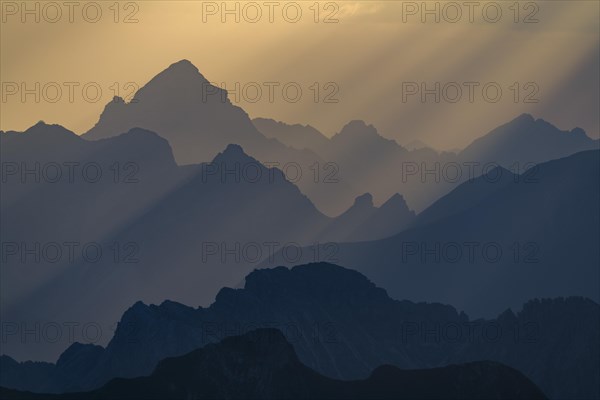 Golden hour over Allgaeu mountains