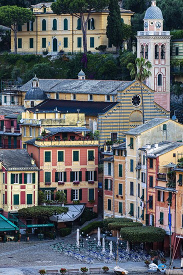 Piazza Martini dellOlivetta with pastel-coloured house facades