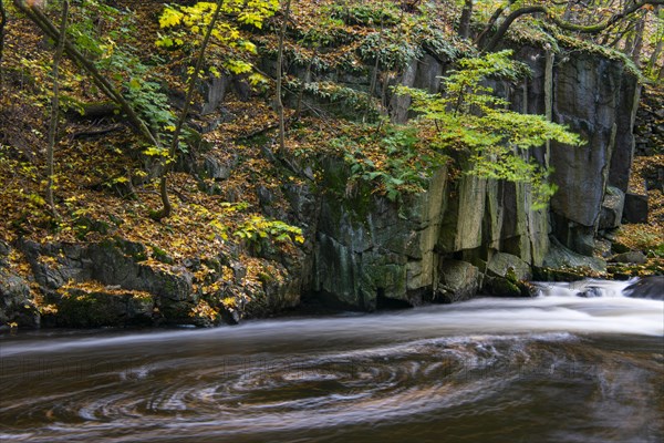 River Bode in the autumnal Harz Mountains