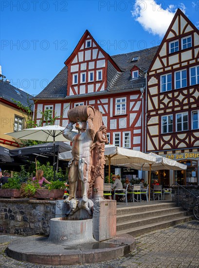 Half-timbered houses on the market square in the old town of Limburg an der Lahn
