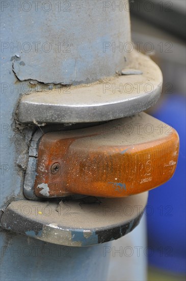 Close-up of an indicator on an old truck